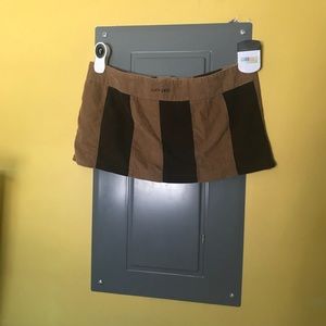 Brown Corduroy Mini Skirt
